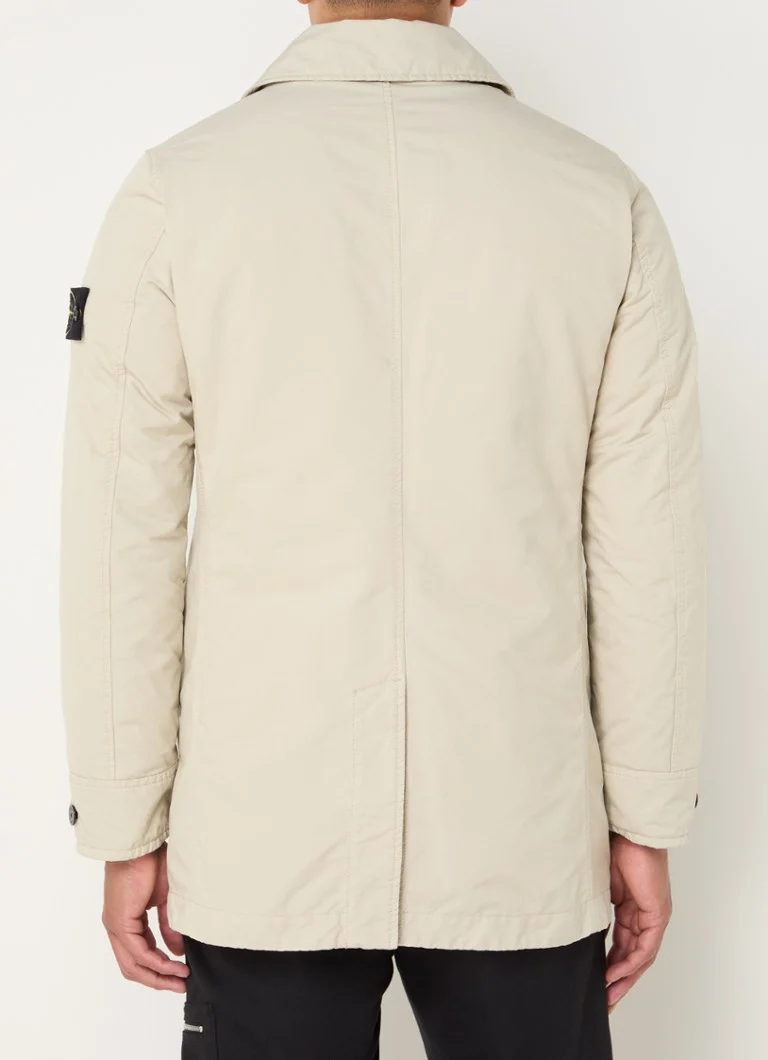 Stone Island 42149 trench coat with side pockets and logo