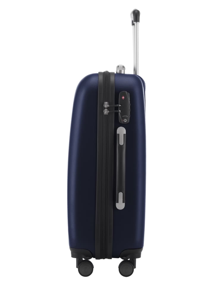 Hauptstadtkoffer Wedding - Handgepäck-Koffer 4 Doppelrollen Hand Luggage TSA in Dunkelblau günstig kaufen S