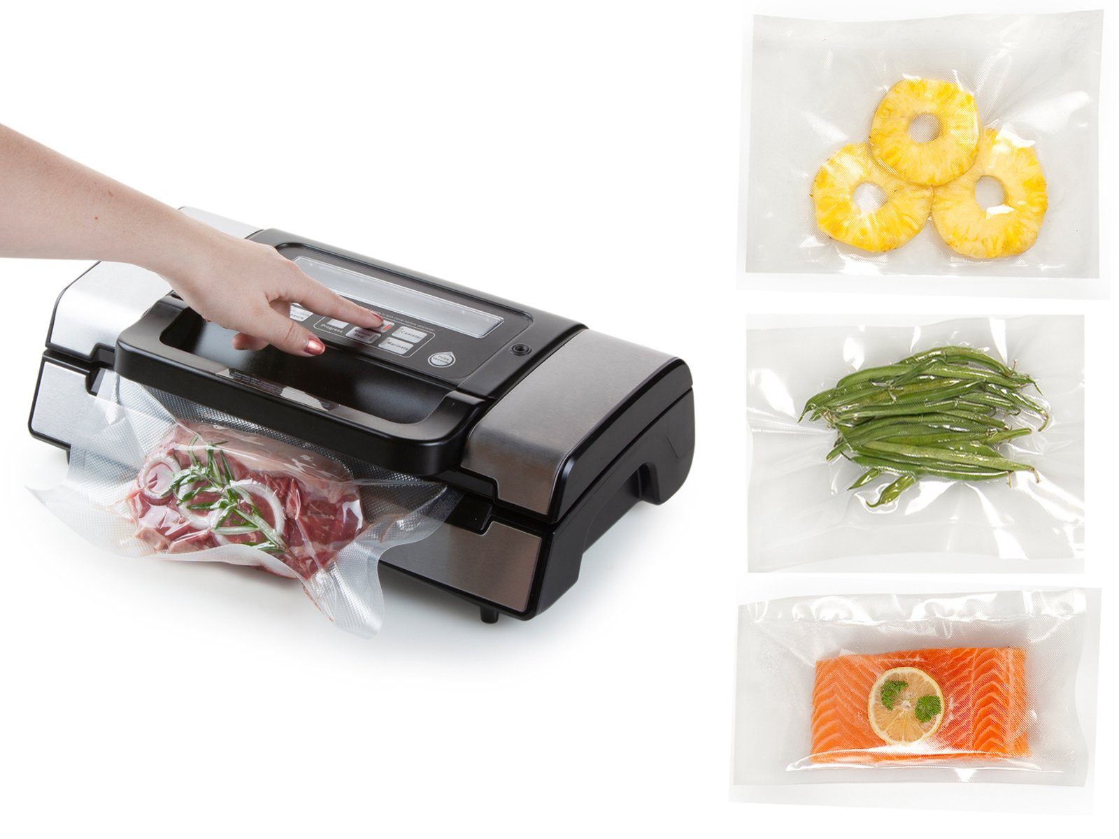 Domo Vakuumierer, 130W, Einschweiß-Gerät Foodsaver Sous Vide Lebensmittel aufbewahren