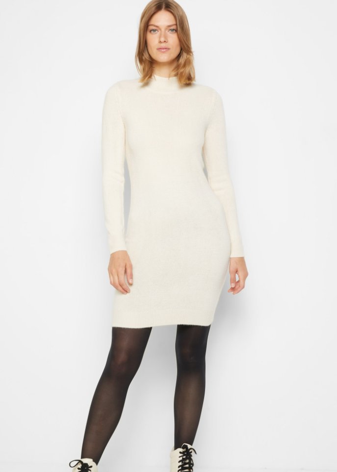 Strickkleid mit Stehkragen