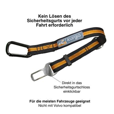 Kurgo Hundegurt fürs Auto, orange