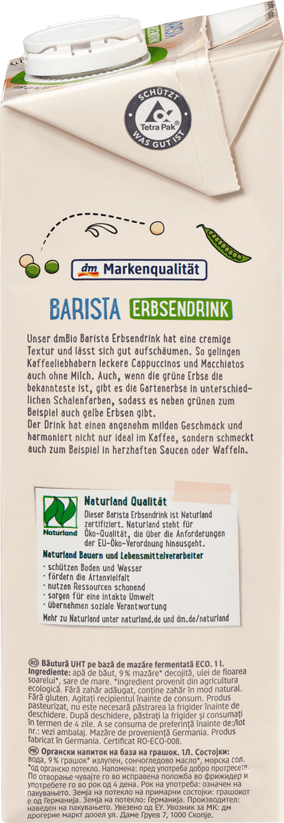 Pflanzendrink, Barista Erbsen, 1 l