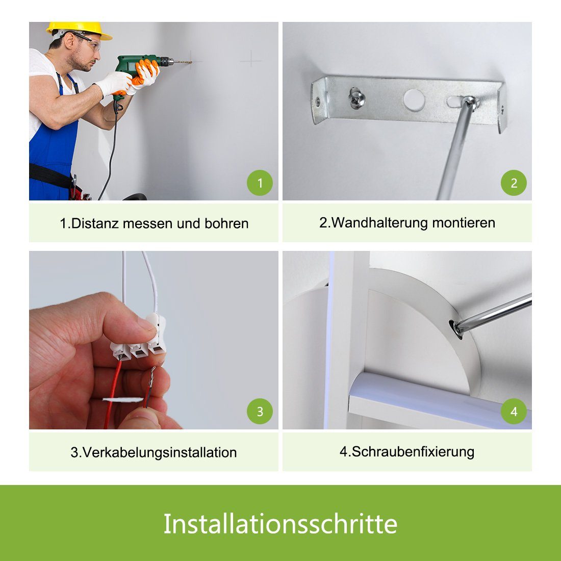 S'AFIELINA LED Wandleuchte LED Wandleuchten Modern 90° Winkel LED Wandlampe, 3 Lichtfarben 3000K/4000K/6000K Wandbeleuchtung