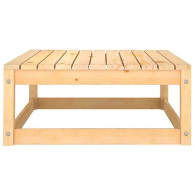 vidaXL Loungesofa Garten-Fußhocker mit Kissen 2 Stk. Massivholz Kiefer, 1 Teile