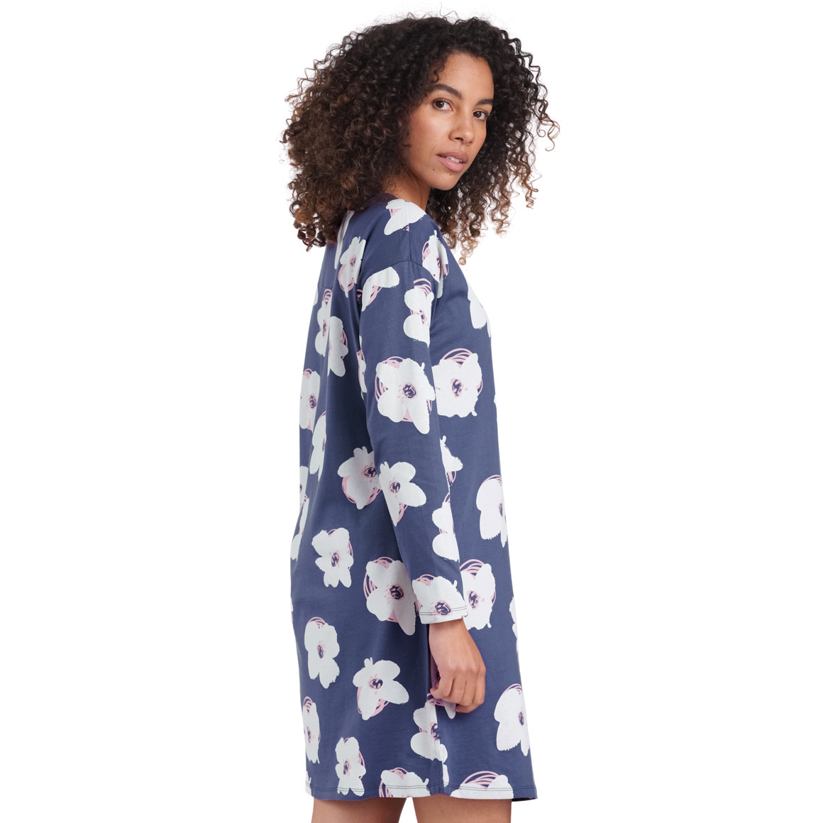 Damen Nachthemd mit Blumen-Print