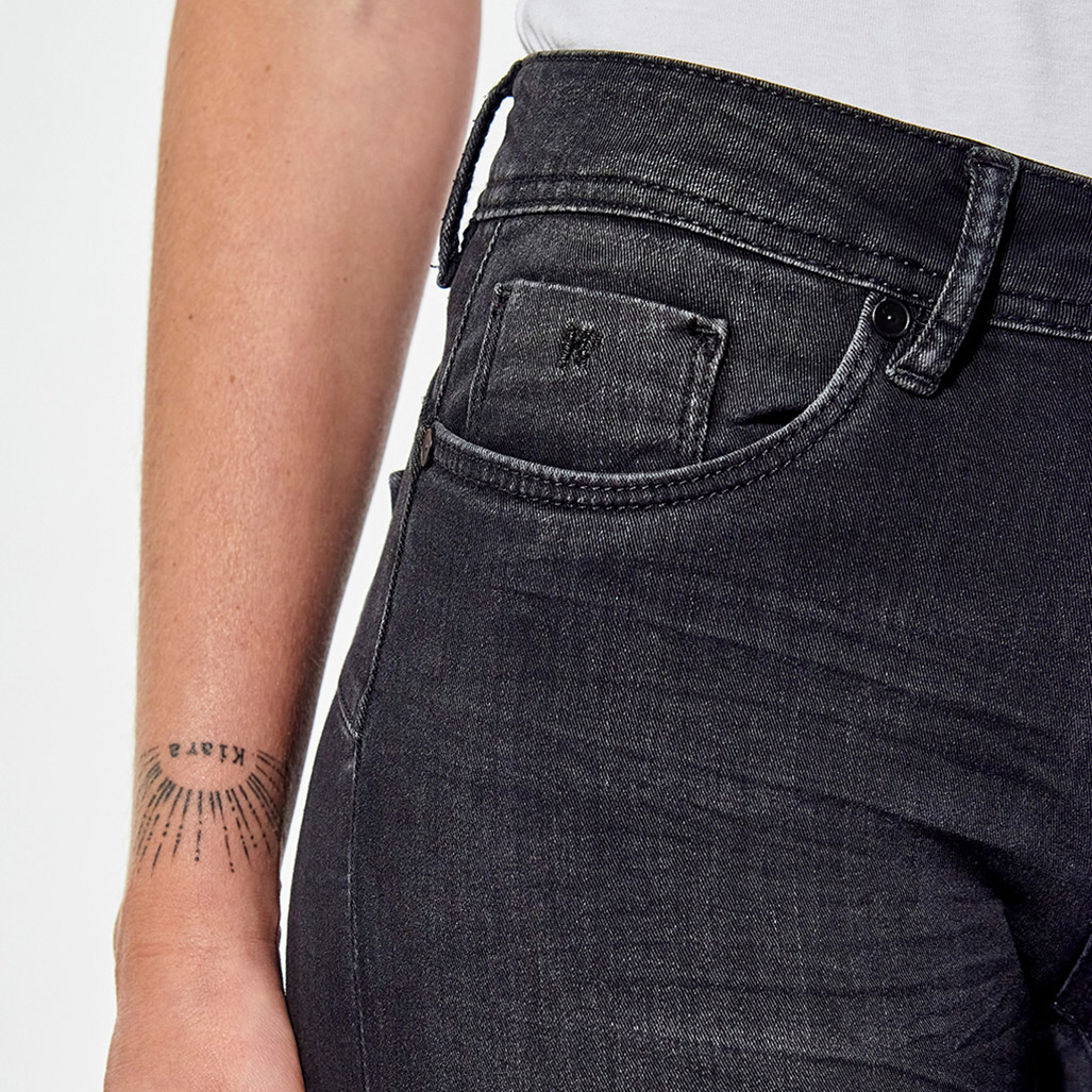 LOCKK  Jean slim Femme noir délavé, effet push-up