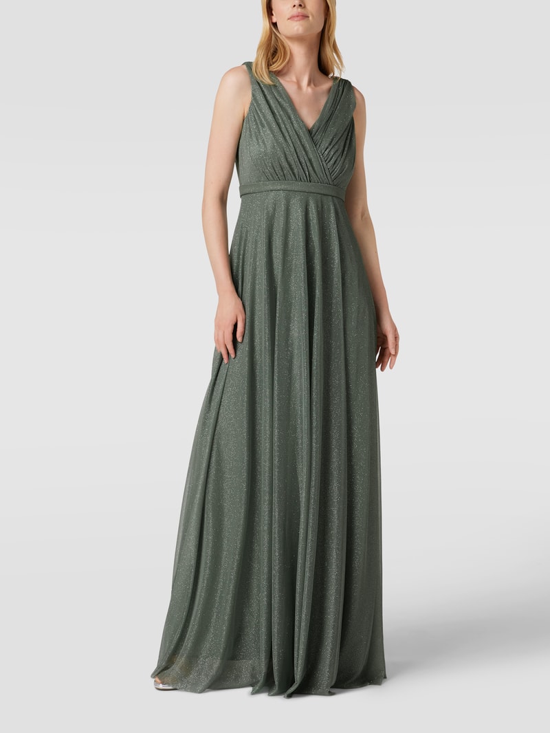 Abendkleid mit Taillenpasse in mint