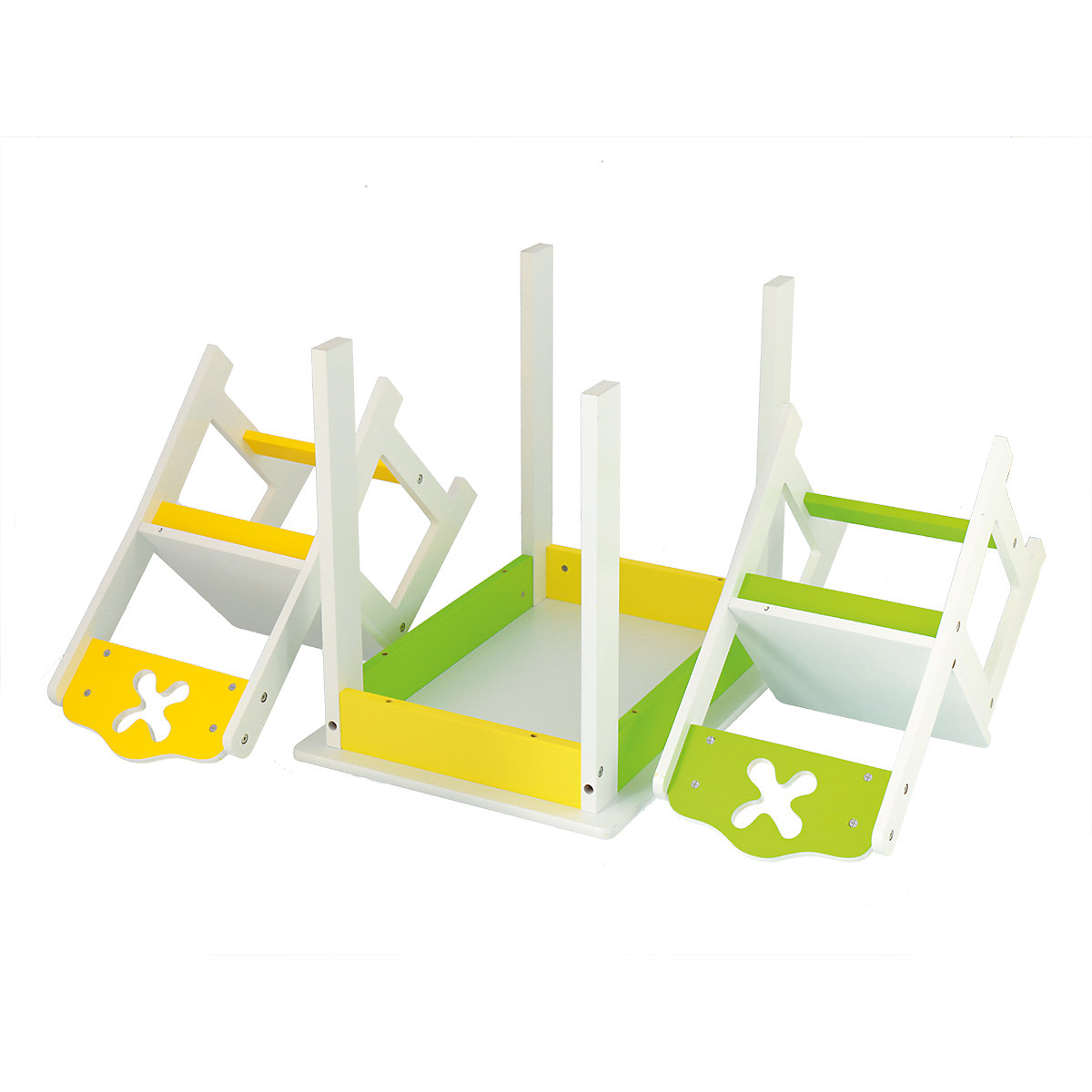 Kindersitzgruppe aus Holz Schönes 3er Set Tisch mit Stühlen Kinder Spieltisch Kindersitzgruppen