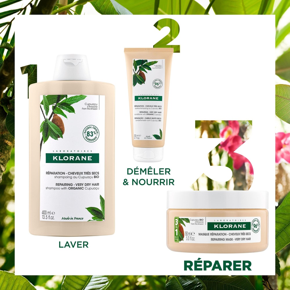 Klorane Klorane - Cupuaçu - Masque nutritif et r éparateur 3 en 1 beurre de Cupuaçu BIO Masque