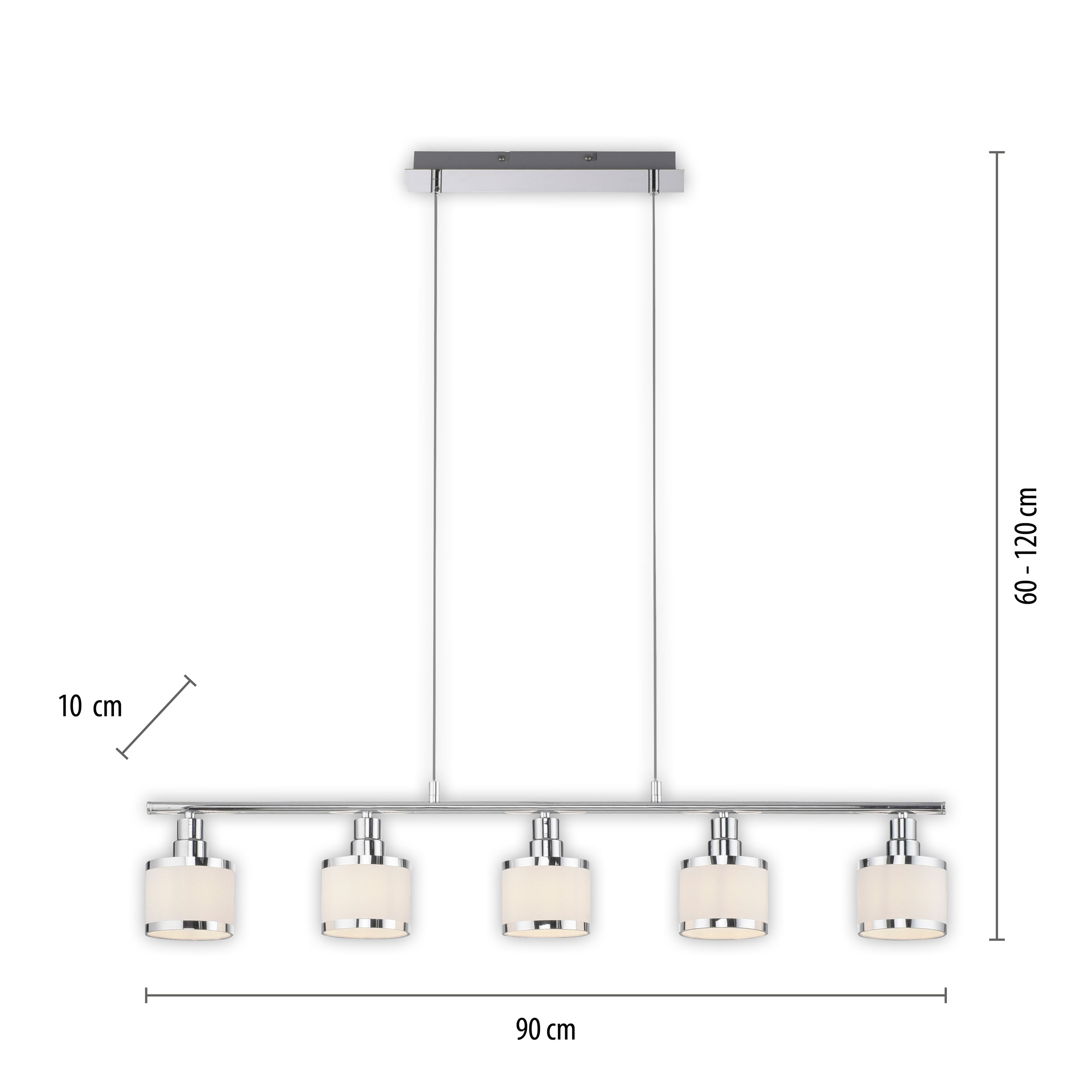 JUST LIGHT.Pendelleuchte 5flg