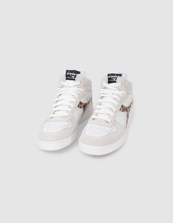 Baskets blanches et imprimé léopard Diadora® femme