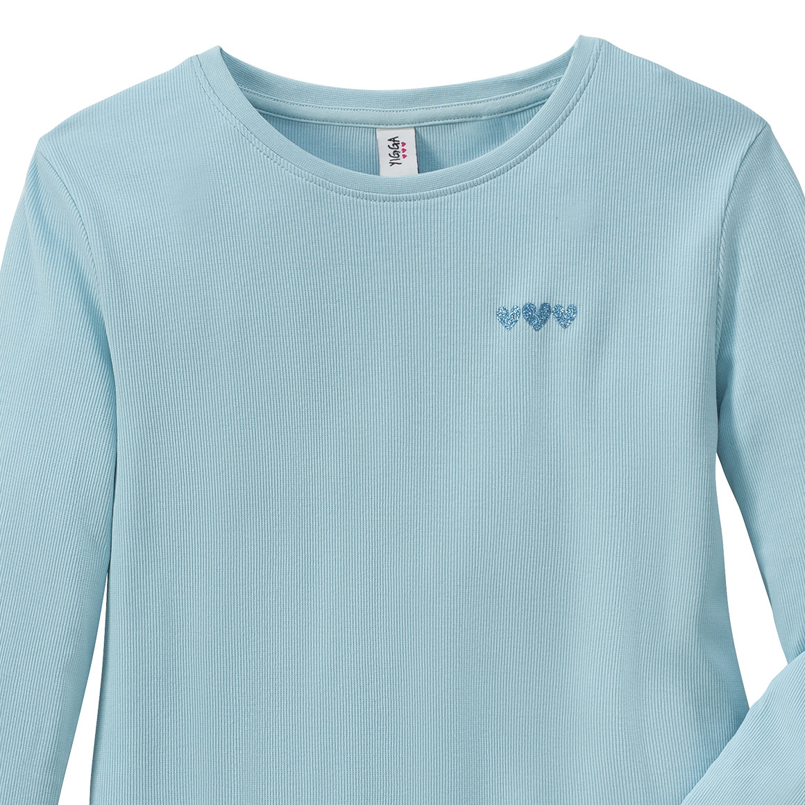 Mädchen Langarmshirt mit Wellenbündchen