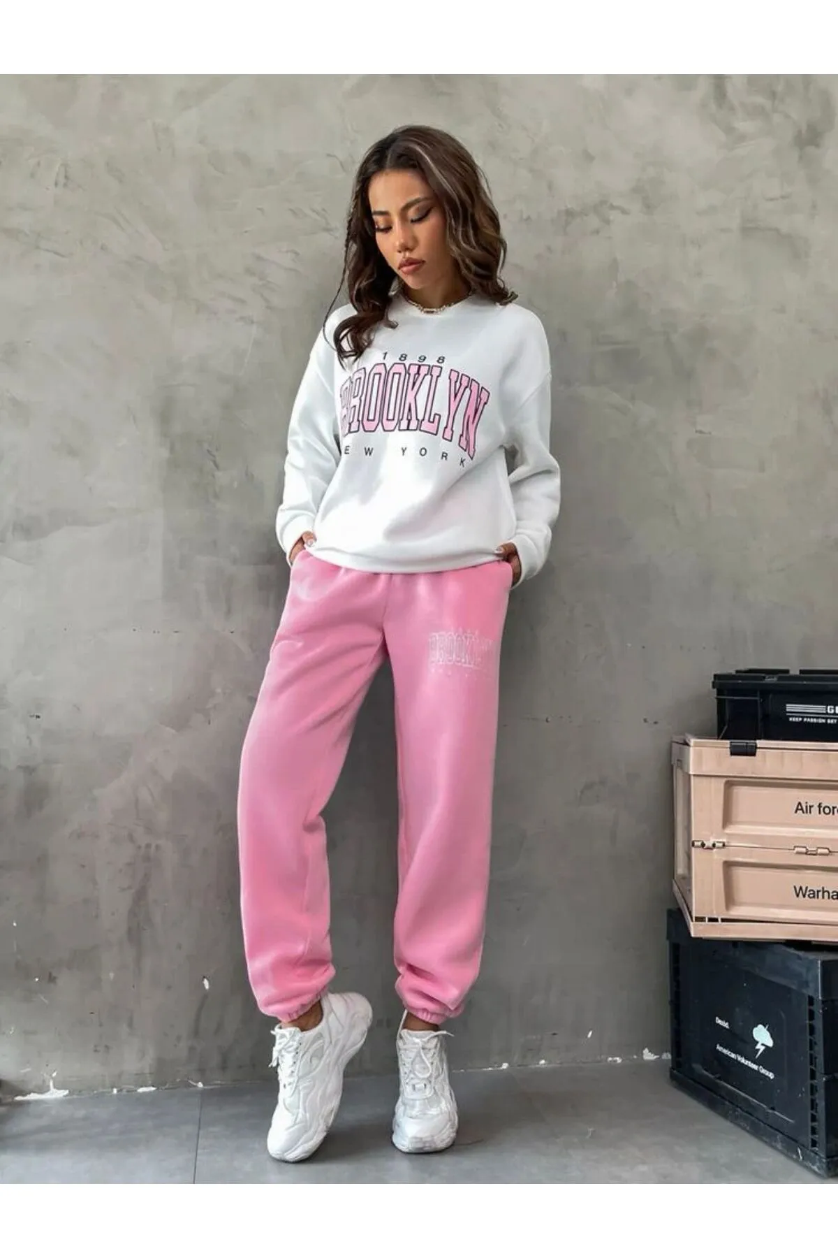 MOONBULL  Sport-Sweatsuit Set - Weiß - Regular Fit