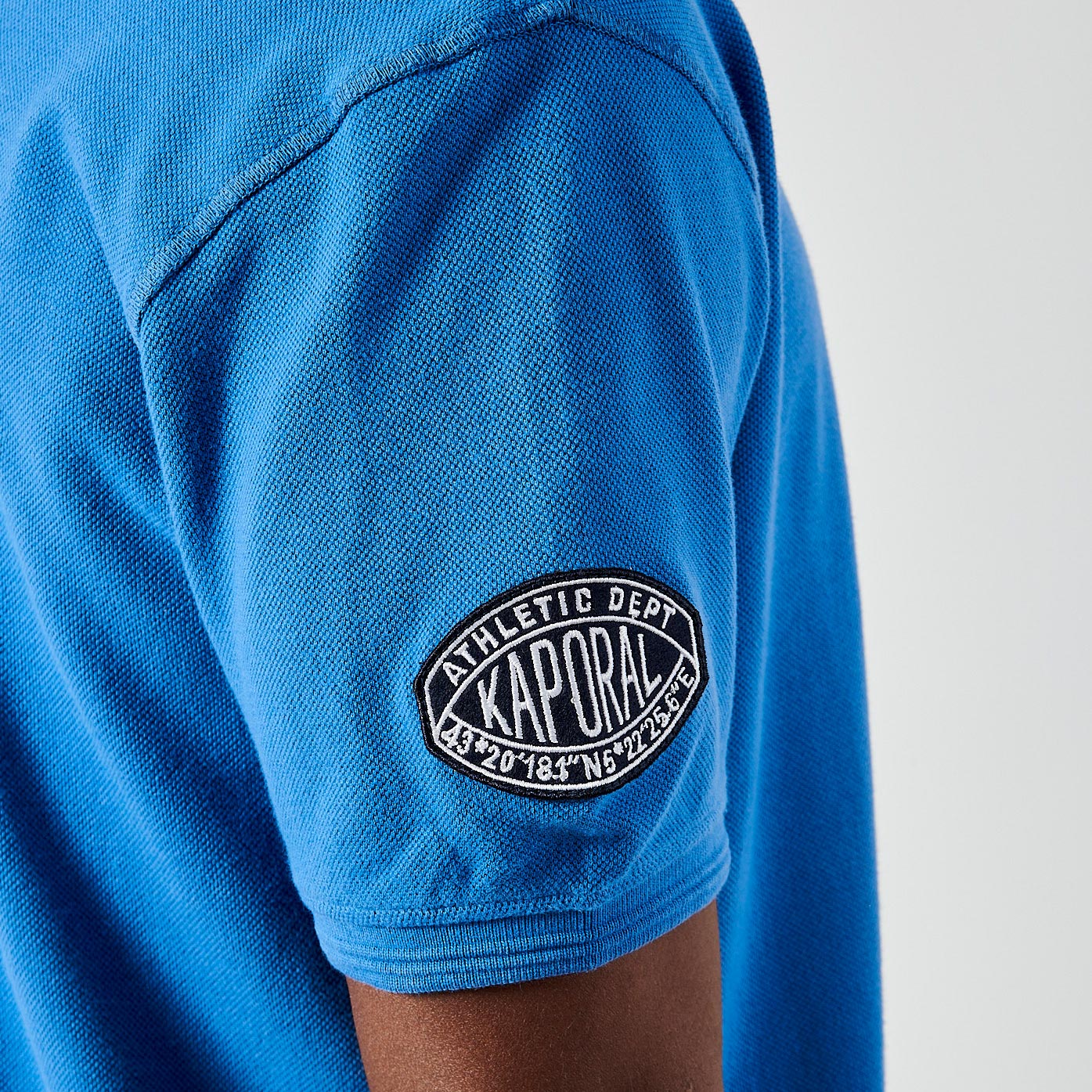 BARNI  Polo bleu Homme en 100% coton bio