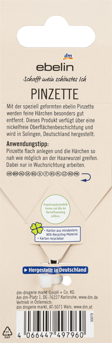 Pinzette Gekrümmt, 1 St