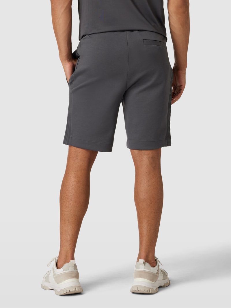 Sweatshorts mit Galonstreifen Modell 'Headlo' in graphit