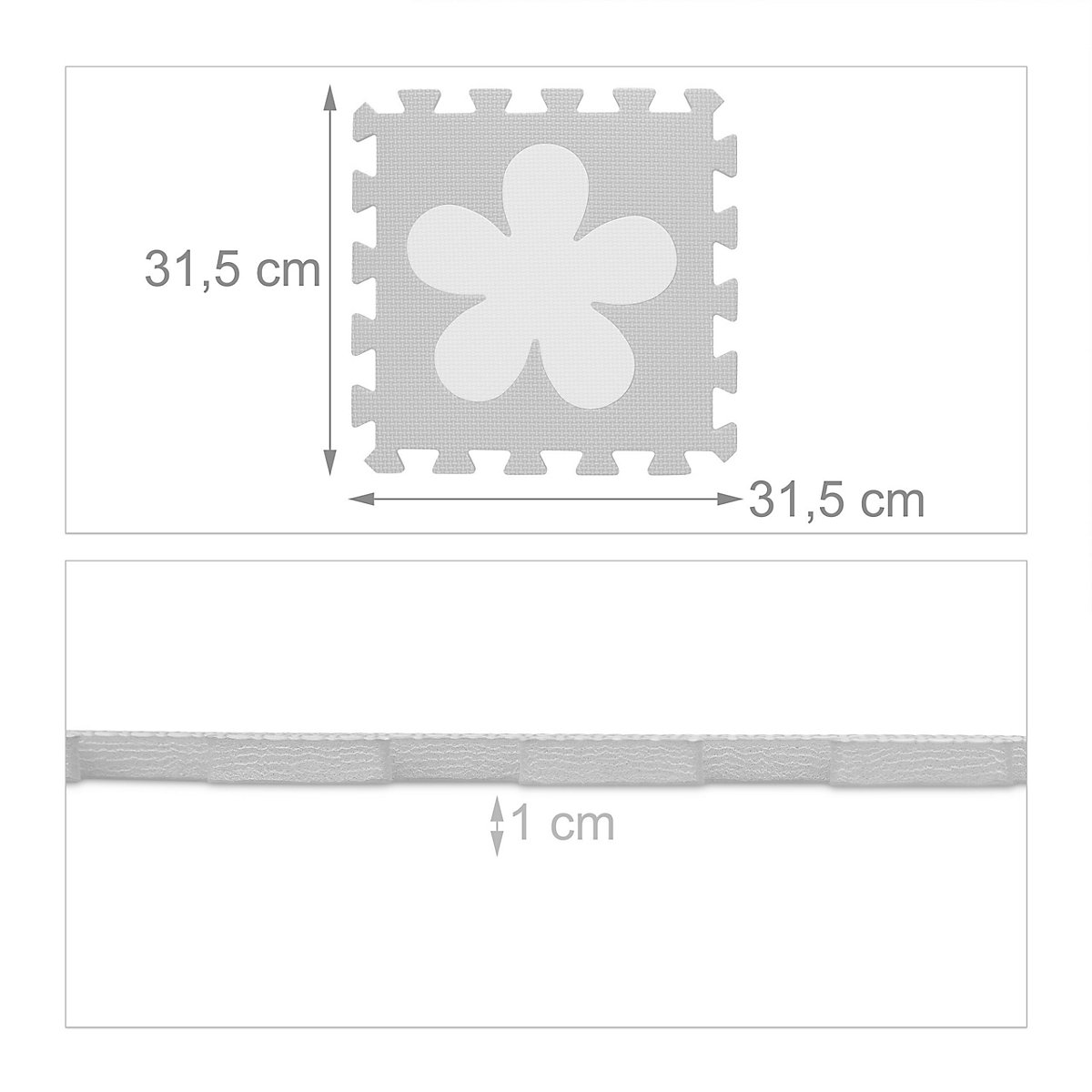 Puzzlematte Blumenmuster