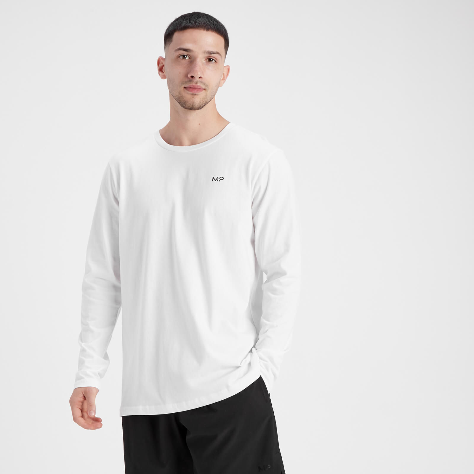 T-shirt à manches longues MP Leg Day Graphic pour hommes – Blanc
