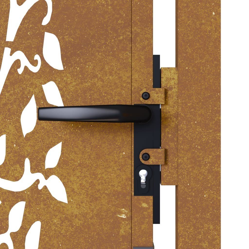vidaXL Gartentor Gartentor 105x180 cm Cortenstahl Baum-Design