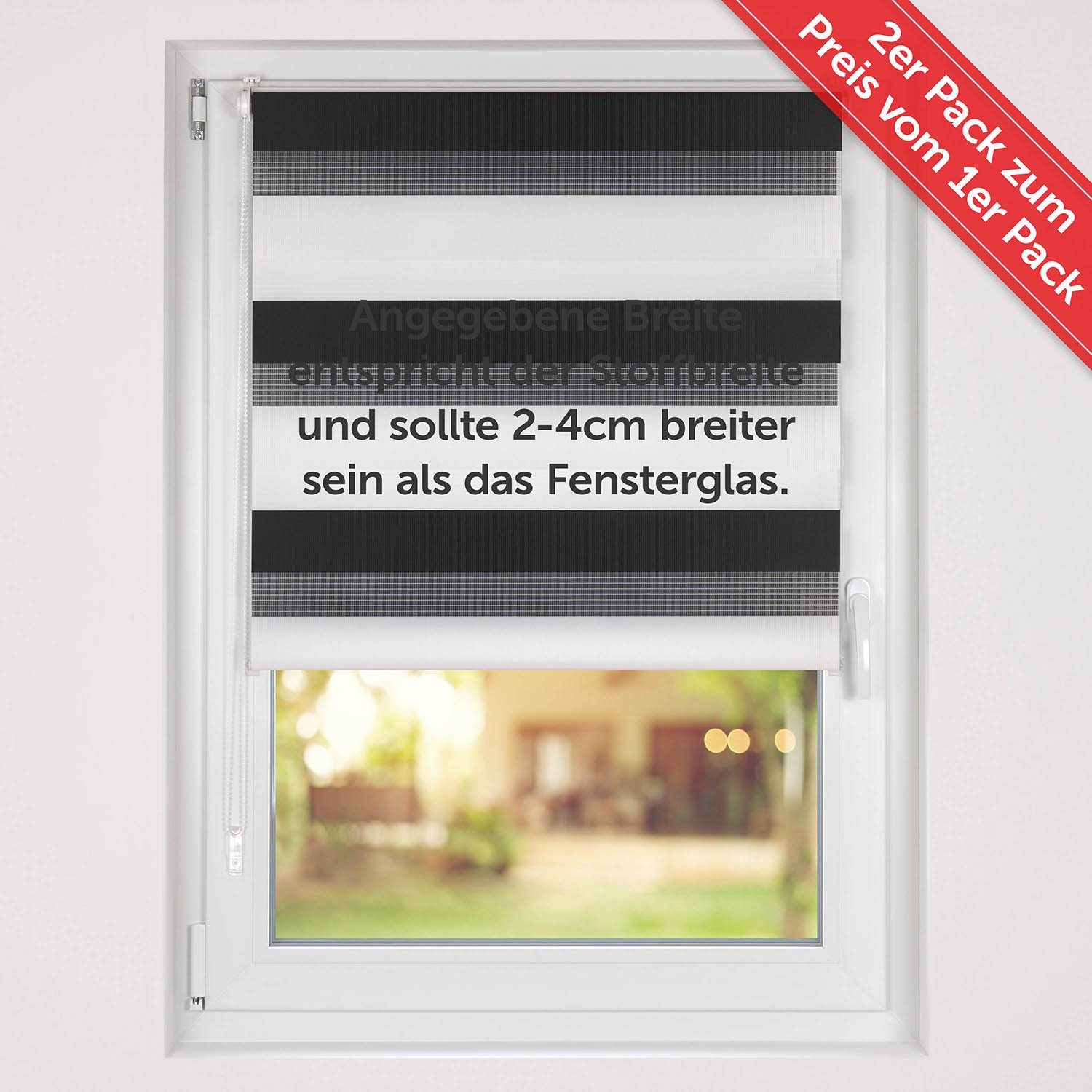 Doppelrollo Klemmfix Rollo, Rollos für Fenster ohne Bohren, Blumtal, Klemmfix, Klemmrollo für Fenster & Türen, Seitenzugrollo