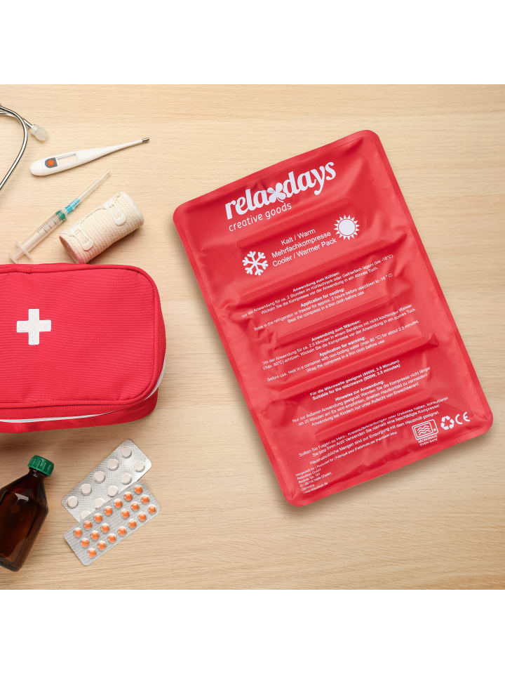 relaxdays Kühlpad in Rot - (B)25 x (H)2 x (T)36 cm günstig kaufen onesize