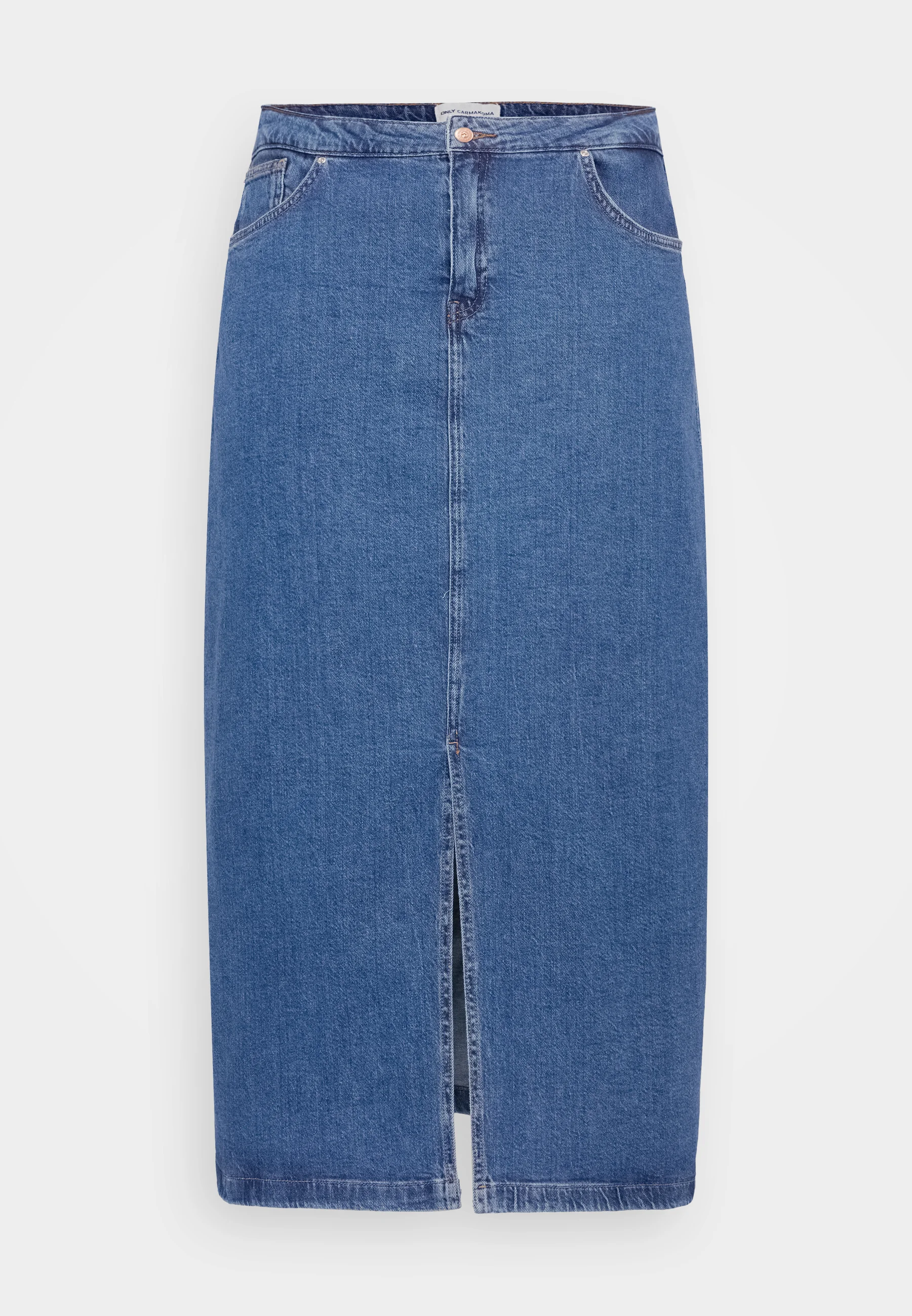 ONLY Carmakoma CARVERA SLIT SKIRT - Falda vaquera