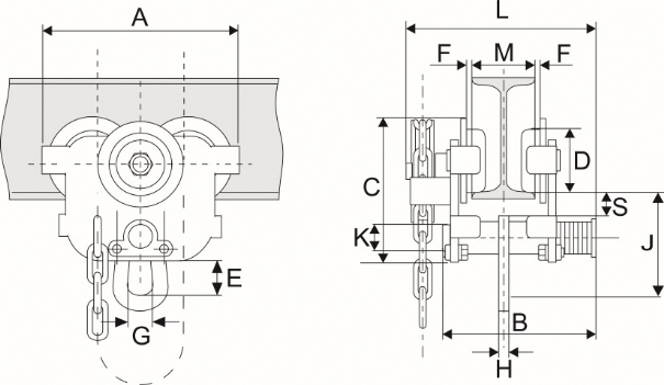 Cărucior manual Rema 0925001 212-0.5-50/135 500 kg