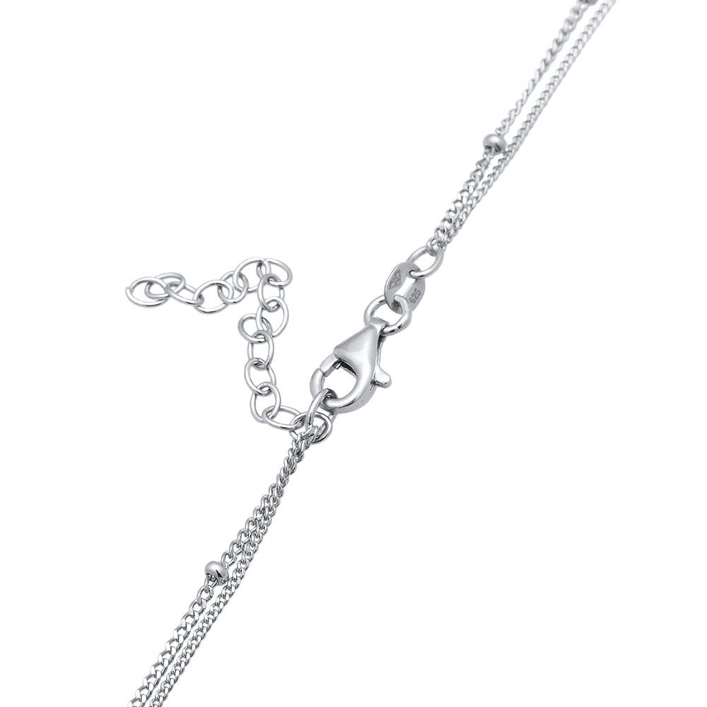 Elli Elli Collier Femmes choker croix pendentif couches en argent sterling 925 collier