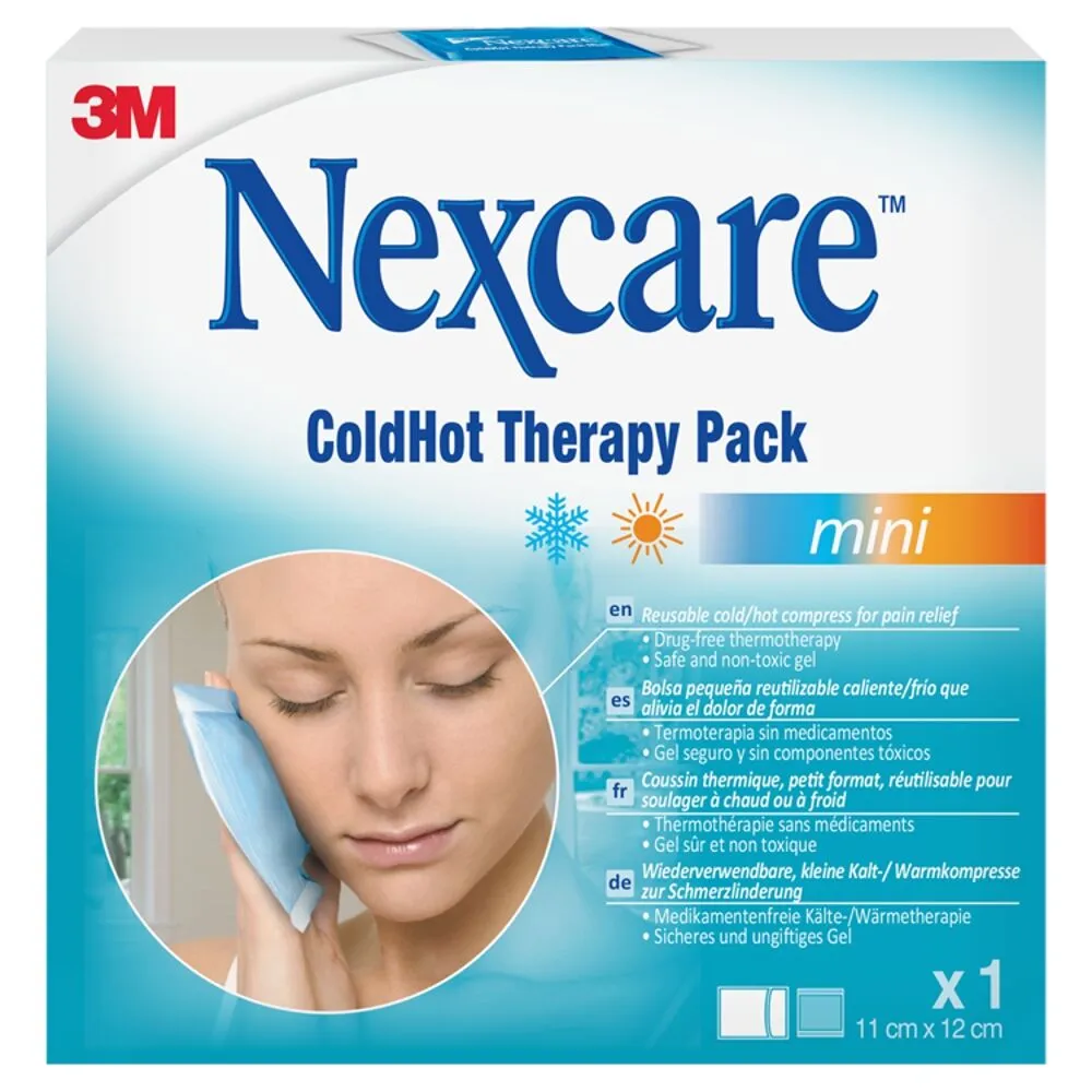 Nexcare ColdHot Therapy Pack Mini, Bolsa de Gel Reutilizável para Terapia Fria e Quente, 11x12cm