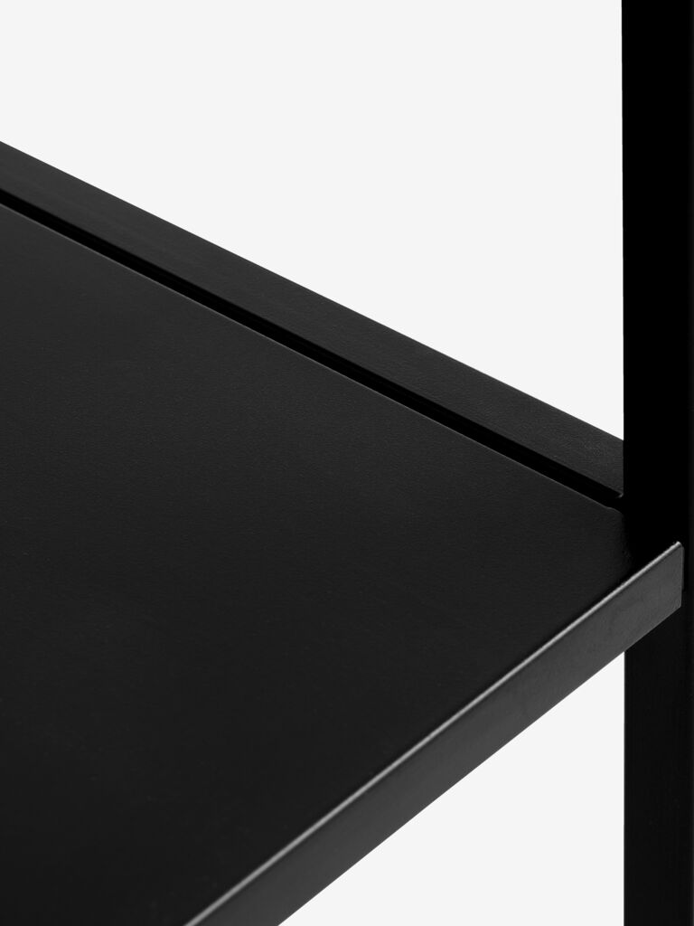 VIRUM Consola VIRUM 26x80 com prateleira, preta