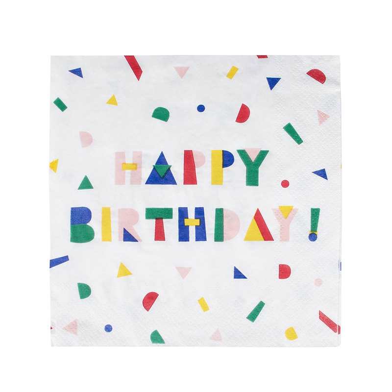 20 serviettes Happy Birthday My little day