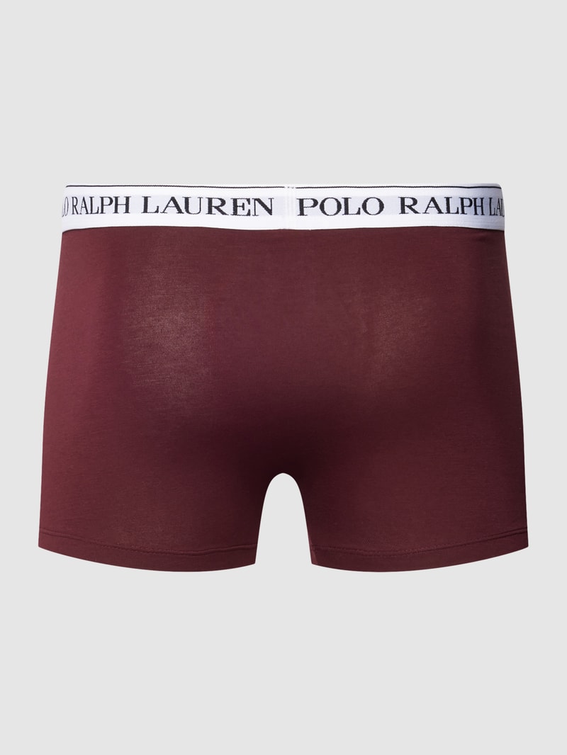 Trunks mit elastischem Logo-Bund im 3er-Pack in bordeaux rot