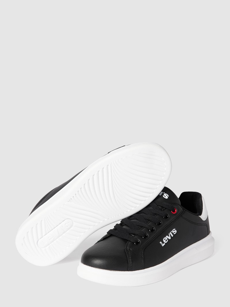 Sneaker mit Label-Details Modell 'ELLIS' in schwarz