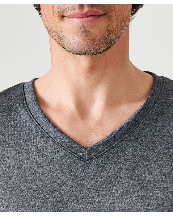 Tee-shirt double face col V Thermolactyl