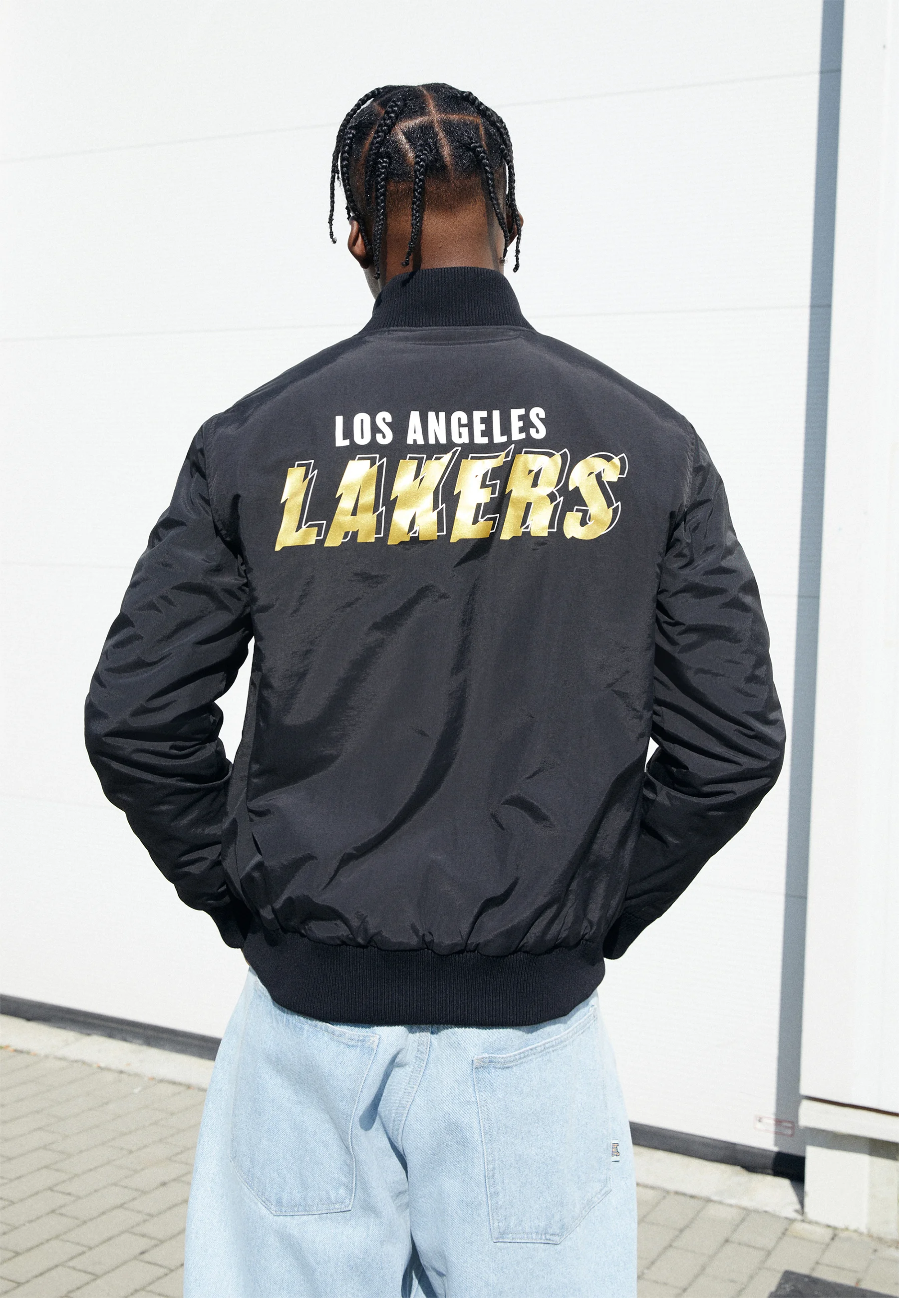 Chaqueta bomber con el logo de los Angeles Lakers de la NBA de New Era - Equipo