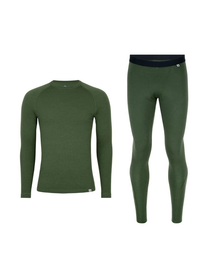 DANISH ENDURANCE Baselayer-Set Merino Baselayer in green günstig kaufen