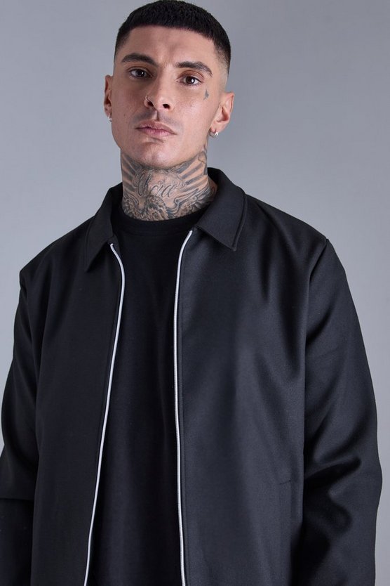 Tall smarte Oversize Bomberjacke mit Seitenstreifen
