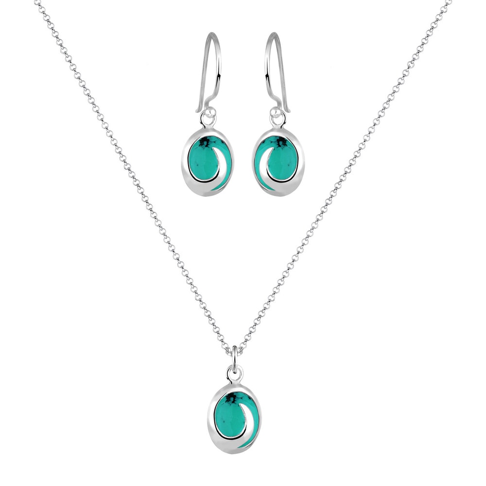 Elli Elli Ensemble de Bijoux Edelsteine 925 Sterling Silber Bijoux