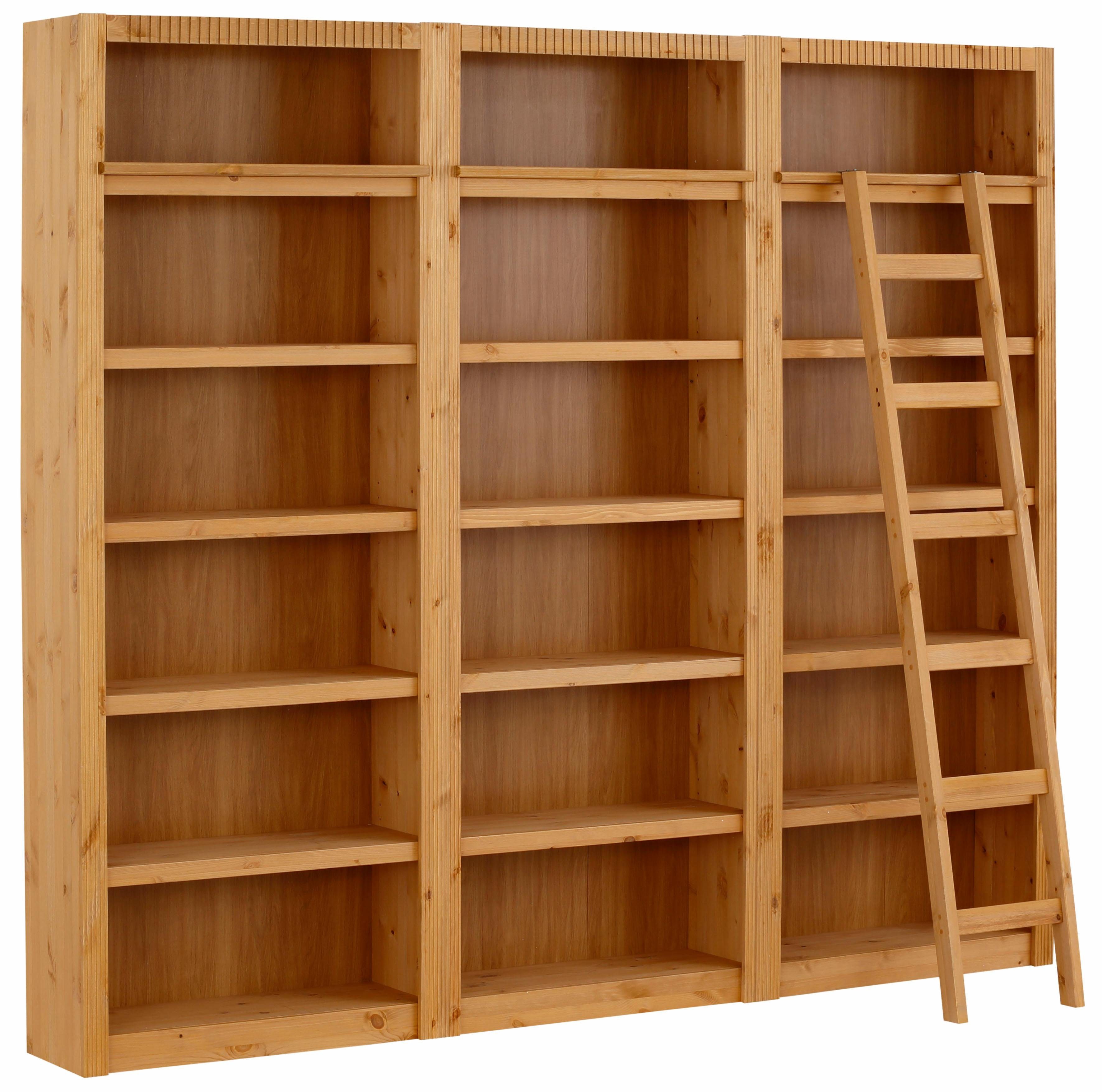 Home affaire Bücherwand Bergen, aus schönem massivem Kiefernholz, 3 tlg.