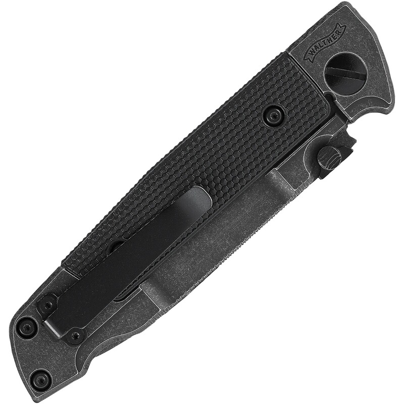 Walther Messer Q5 Steel Frame Folder Blackwash Plain