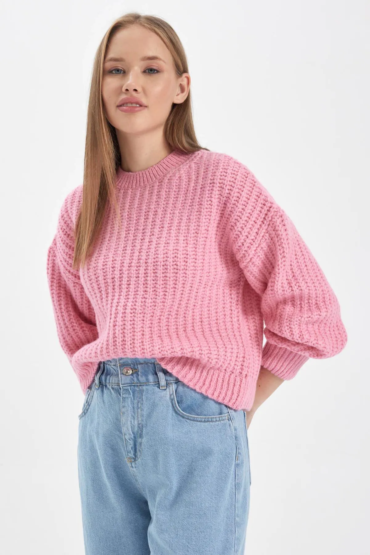 DeFacto  Cooler Oversize-Fit-Pullover mit Rundhalsausschnitt V1811az23wn