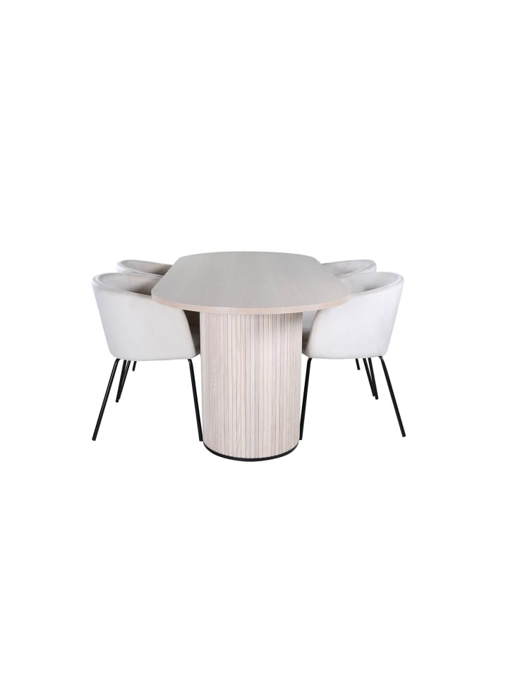 ebuy24 Essgruppe BiancaWW (5-teilig) Eiche Dekor 90 x 200 cm günstig kaufen onesize