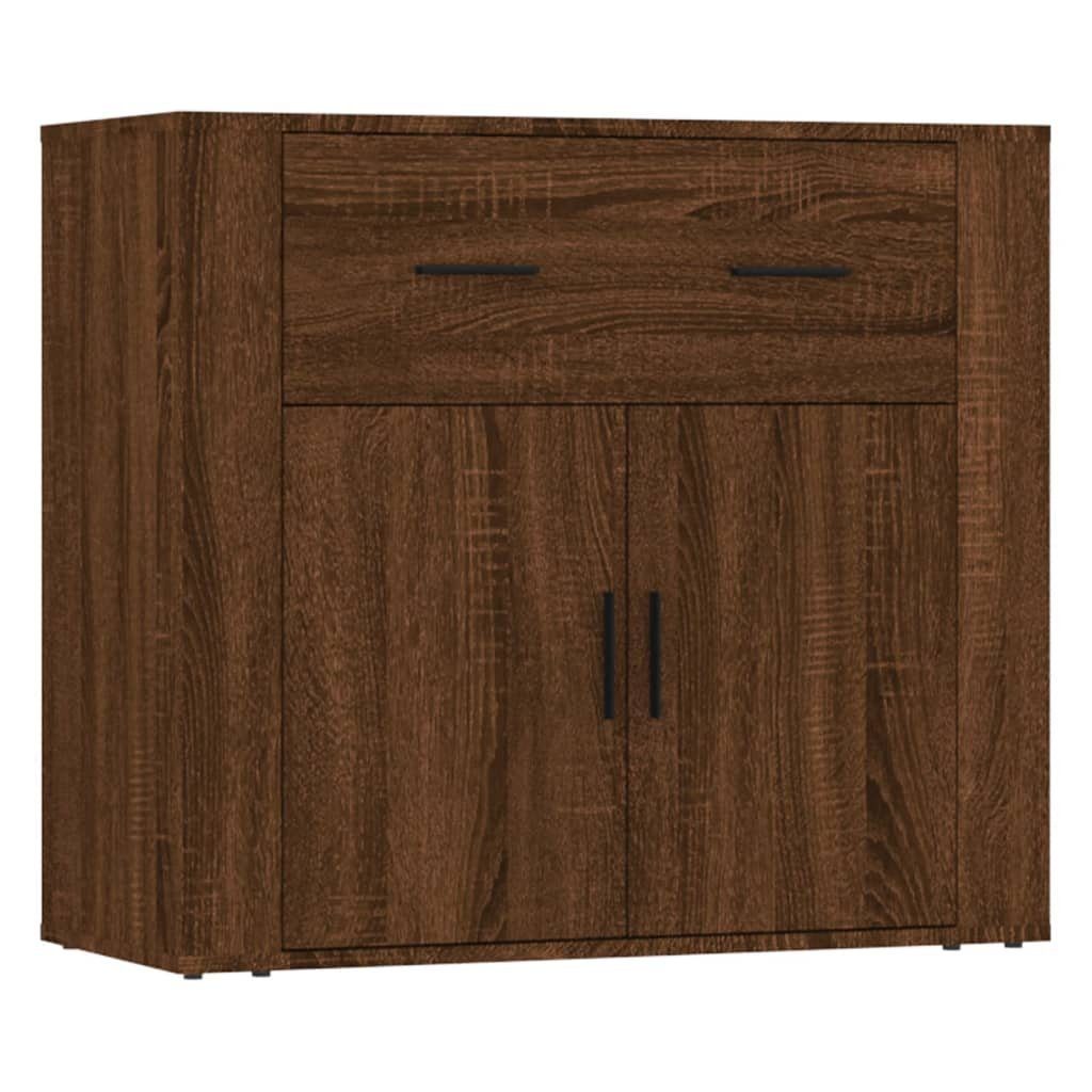 vidaXL Sideboard Sideboards 3 Stk. Braun Eichen-Optik Holzwerkstoff (3 St)