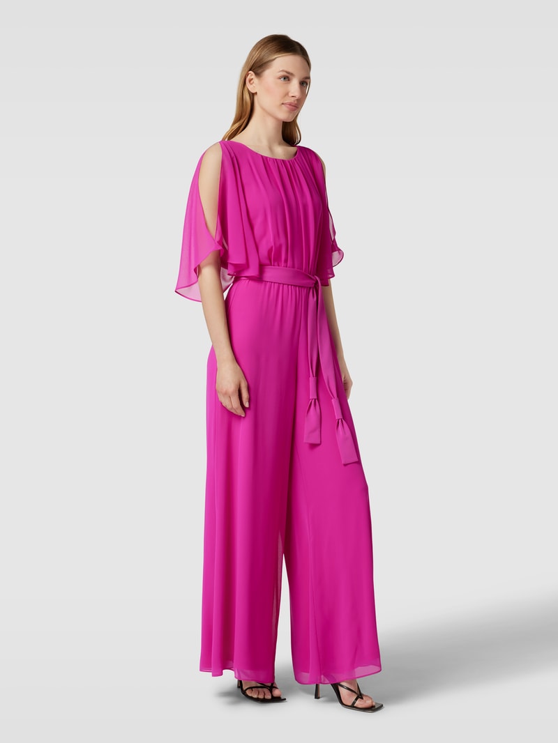 Jumpsuit mit Taillengürtel in pink