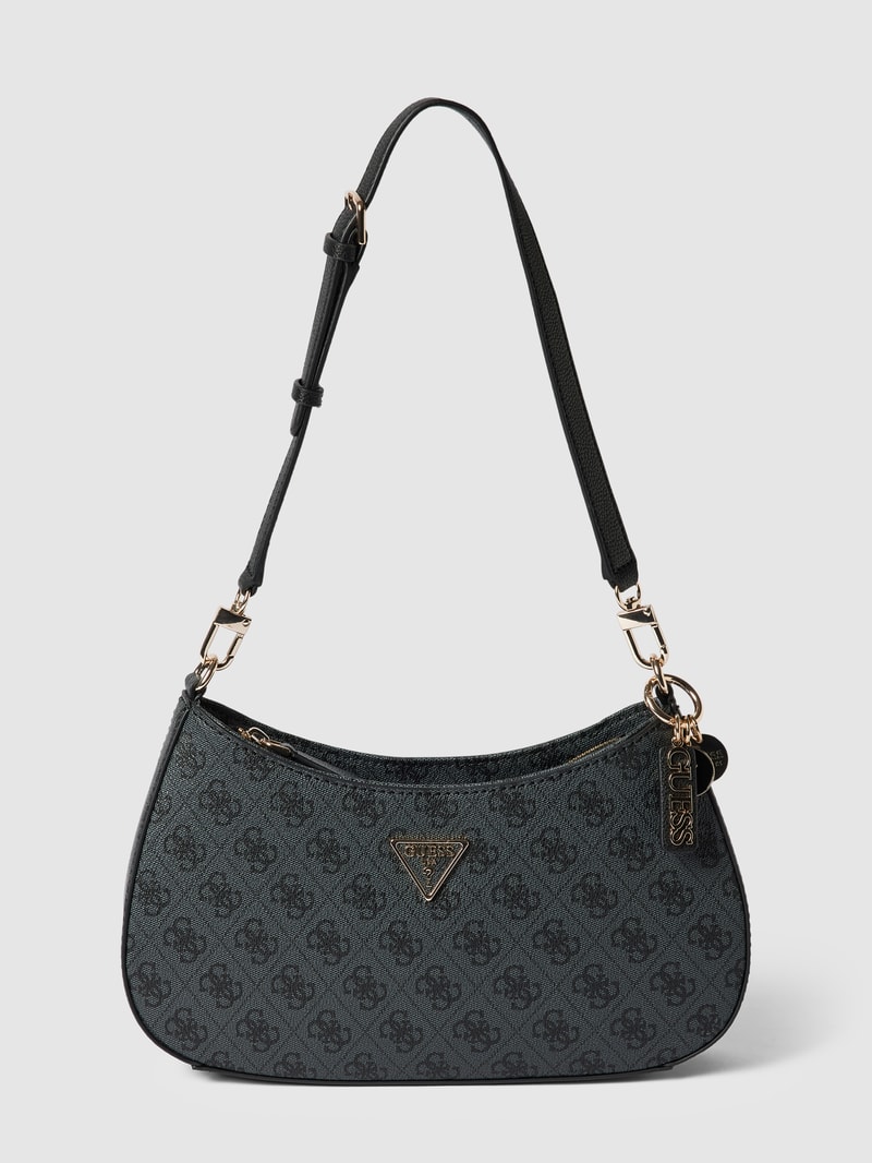 Shoulder Bag mit Allover-Logo Modell 'NOELLE' in anthrazit