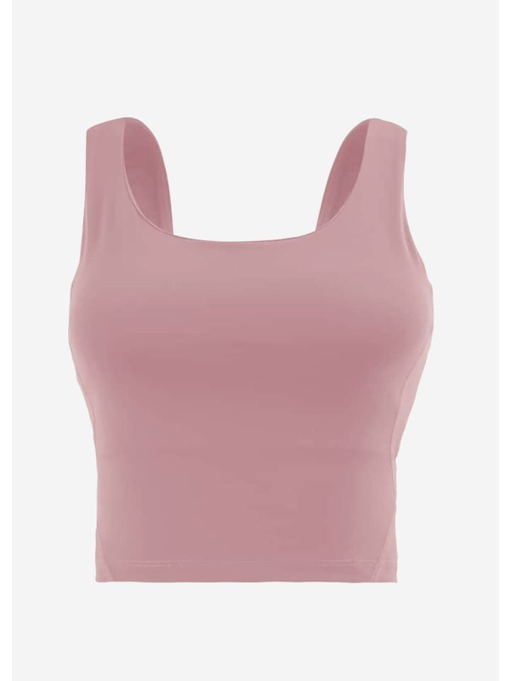 SASSYCLASSY Sport BH mit breiten Trägern und Rückenausschnitt in Rosa günstig kaufen