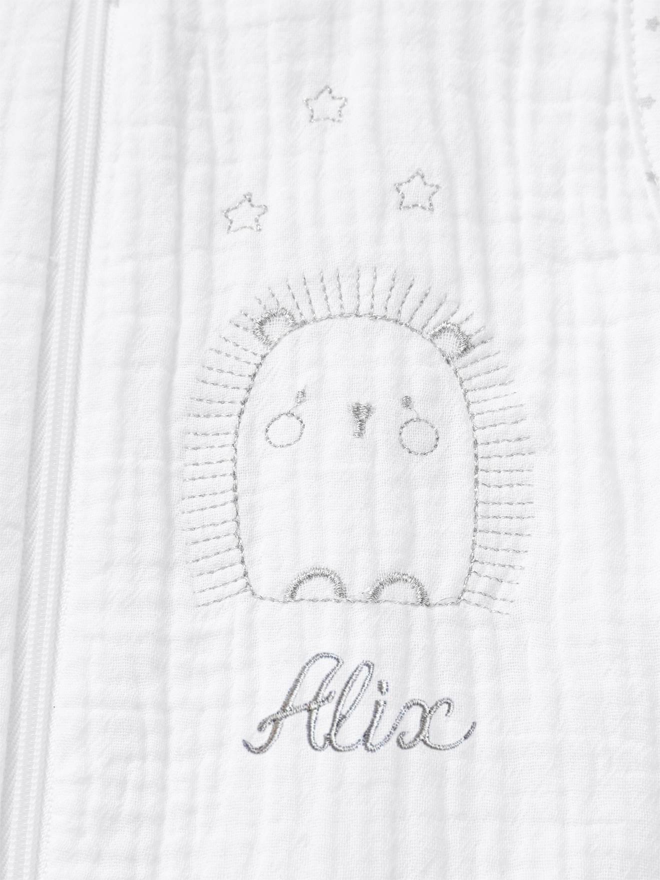 Vertbaudet Baby Sommerschlafsack IGEL personalisierbar Oeko Tex - weiß