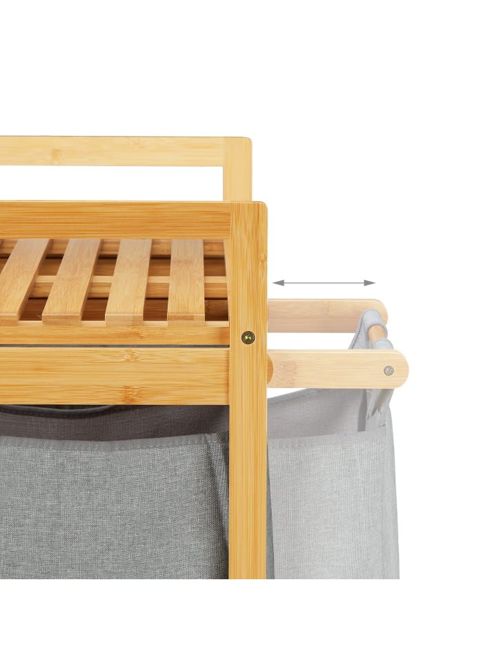 relaxdays Wäschekorb 2 Fächer mit Ablage günstig kaufen onesize
