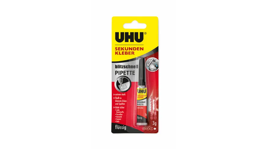 UHU Sekundenkleber Pipette 3 g
