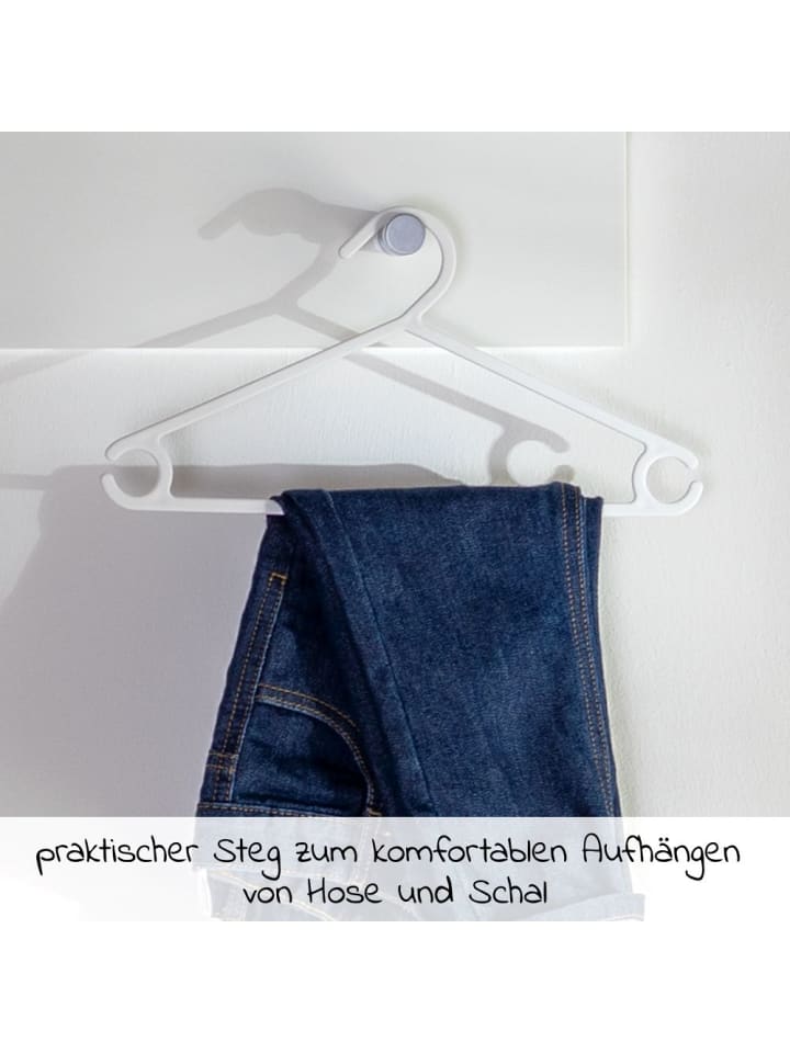 LaLoona Kleiderbügel für Babys und Kinder (22 Stück) - Weiß in weiss günstig kaufen onesize